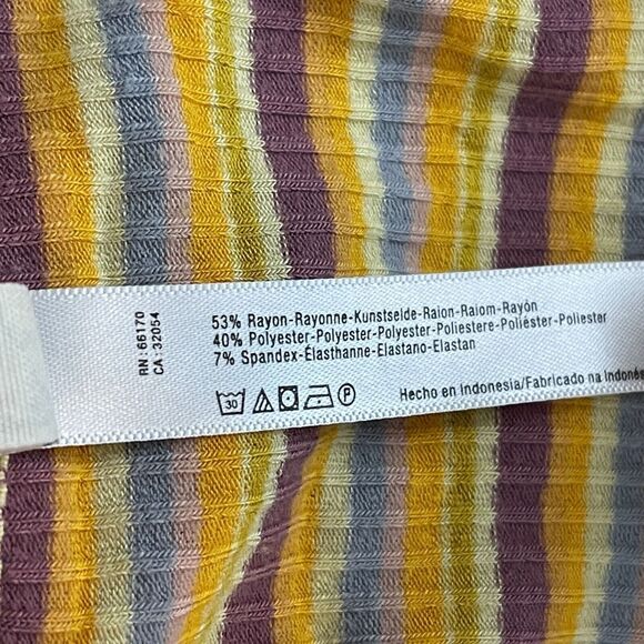 Free People Intimately Striped Long Sleeve Y2K Bodysuit Women's Size XS - Picture 4 of 6